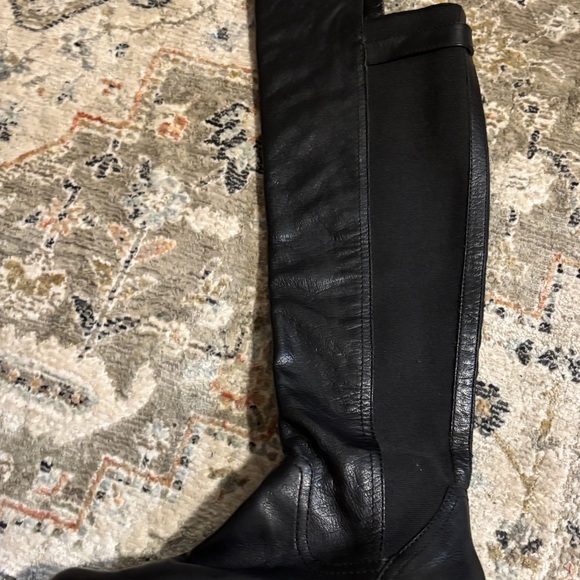 Black Leather Boots Size 9-1/2 Over-the-Knee - Picture 3 of 16